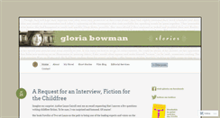 Desktop Screenshot of gloriabowman.com