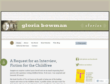 Tablet Screenshot of gloriabowman.com